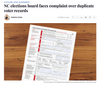 Carolina Journal: NC elections board faces complaint over duplicate voter records